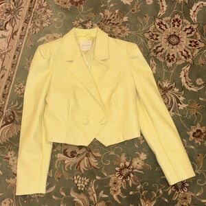Avec Les Files cropped yellow blazer. Never worn